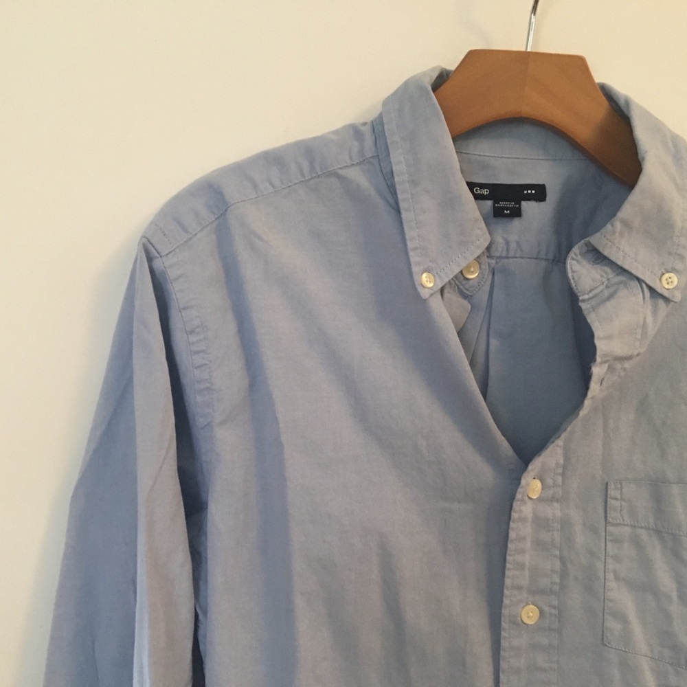 Long Sleeve Blue Gap Oxford